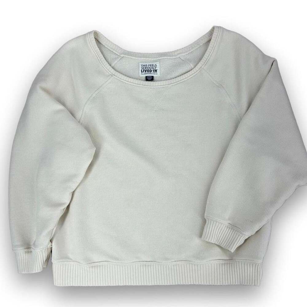 American Eagle Outfitters cream This Feels Seriously Lived In sweatshirt, size M